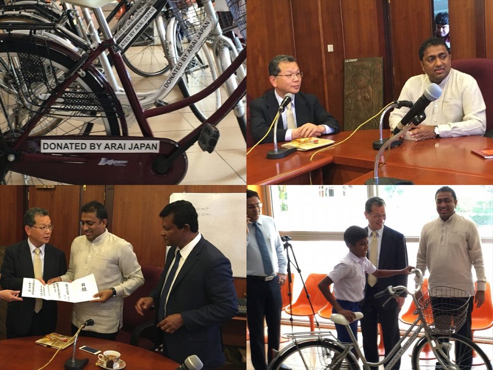 スリランカ政府へ中古自転車1000台を寄付しました